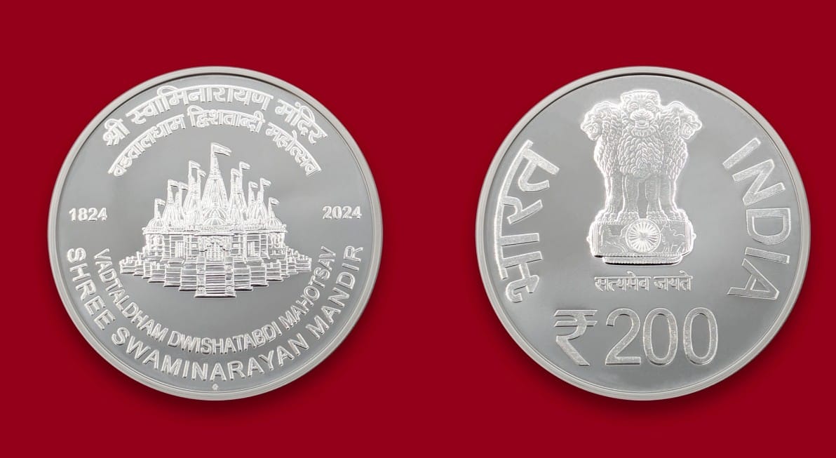 Shree Swaminarayan Mandir Vadtaldham 1824-2024 Rare (40 GR. Silver) Wooden Proof Set