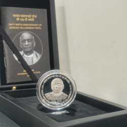 150TH Birth Anniversary of Sardar Vallabhbhai Ptatel 1875-2025 Rare (40 GR. Silver) Wooden Proof Set