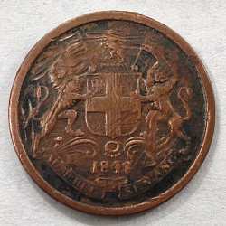 India - British 1⁄12 Anna 1848 - William IV / Victoria Rare Date Coin # I-260