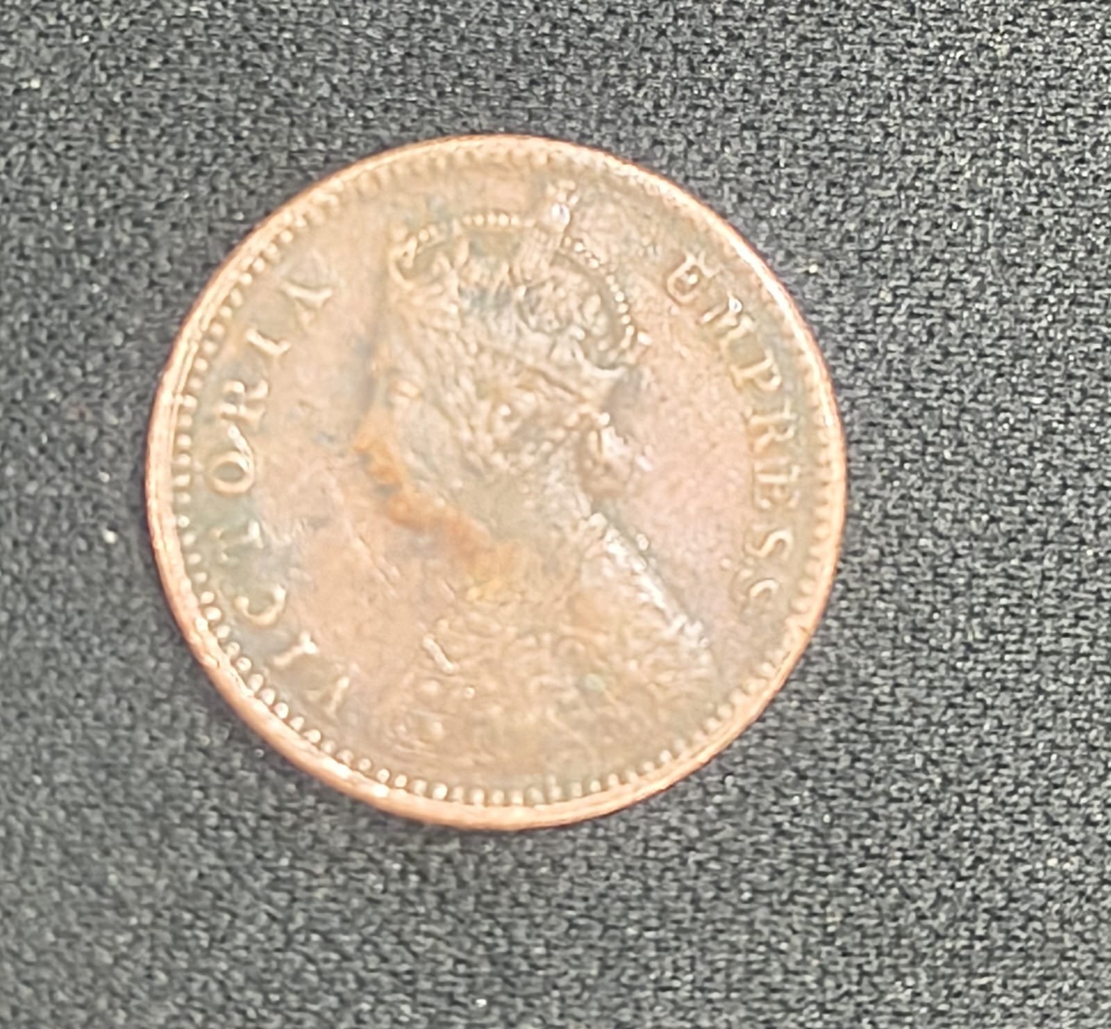 British India 1/12 Anna 1897 Victoria Rare Coin #I-261