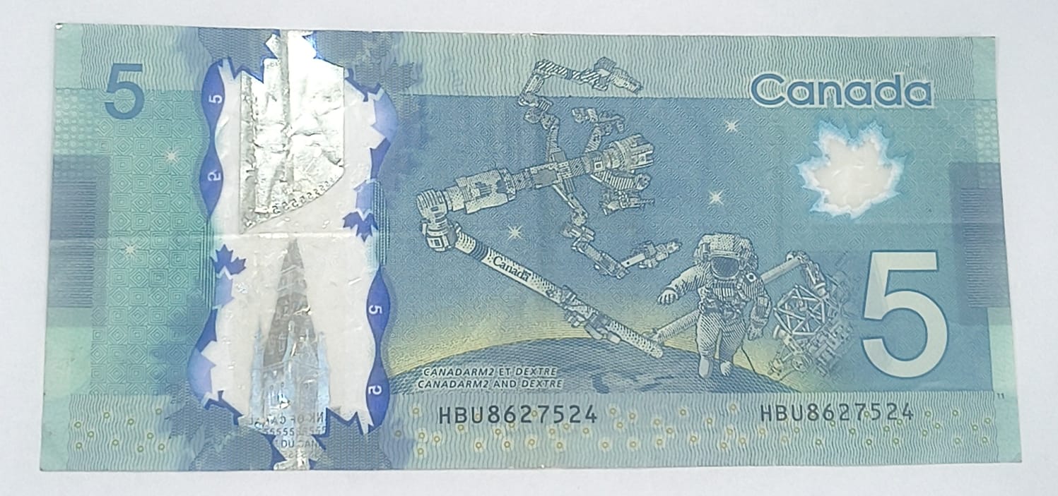 Canada 5 Dollar Rare Polymer Note
