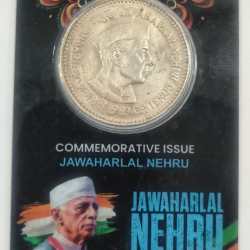 5 Rs (Jawaharlal Nehru) Commemorative Issue Rare Coin CARD Special Edition