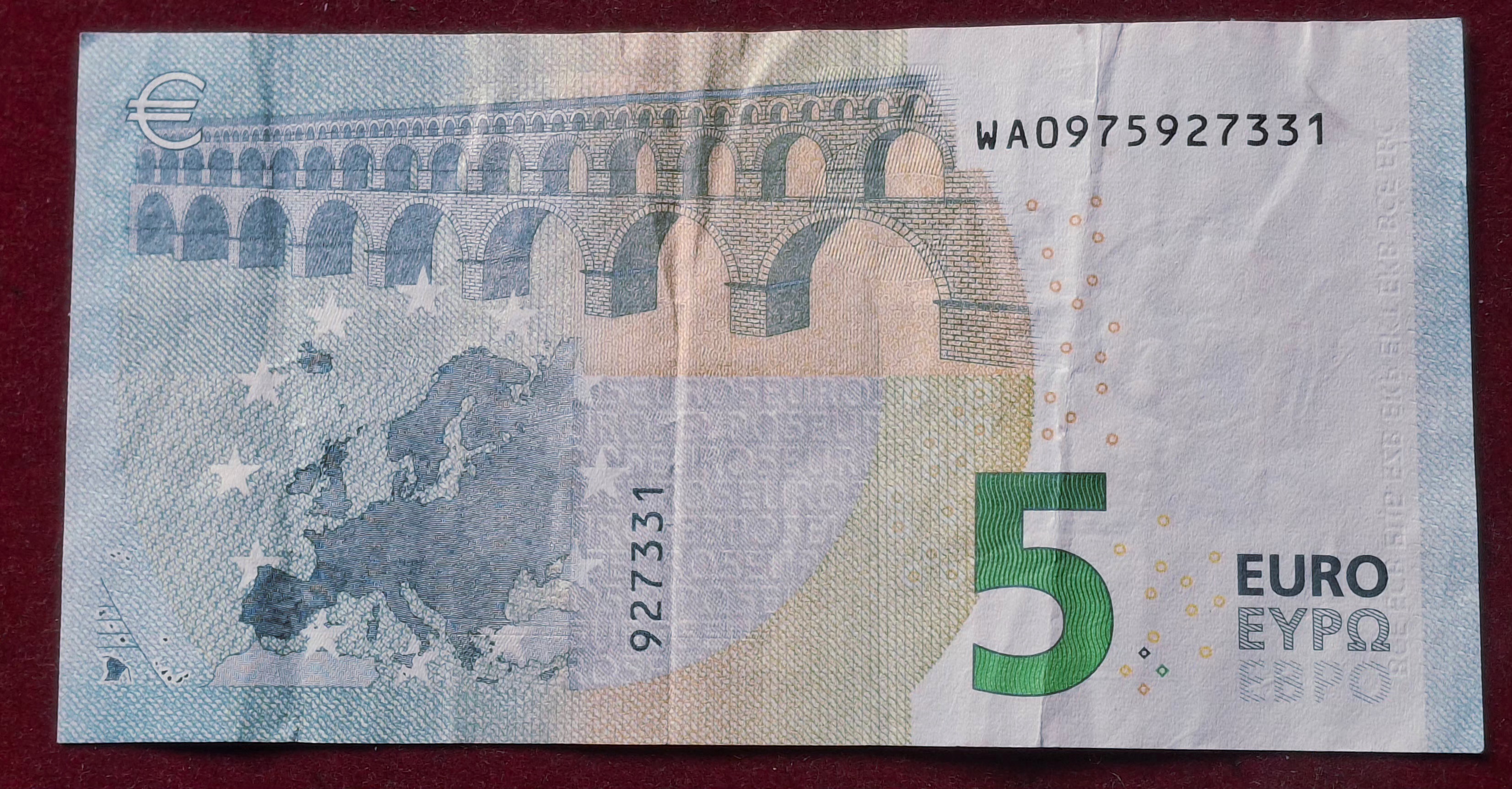 Eurozone 5 Euros Europa Series Rare World Note #B2