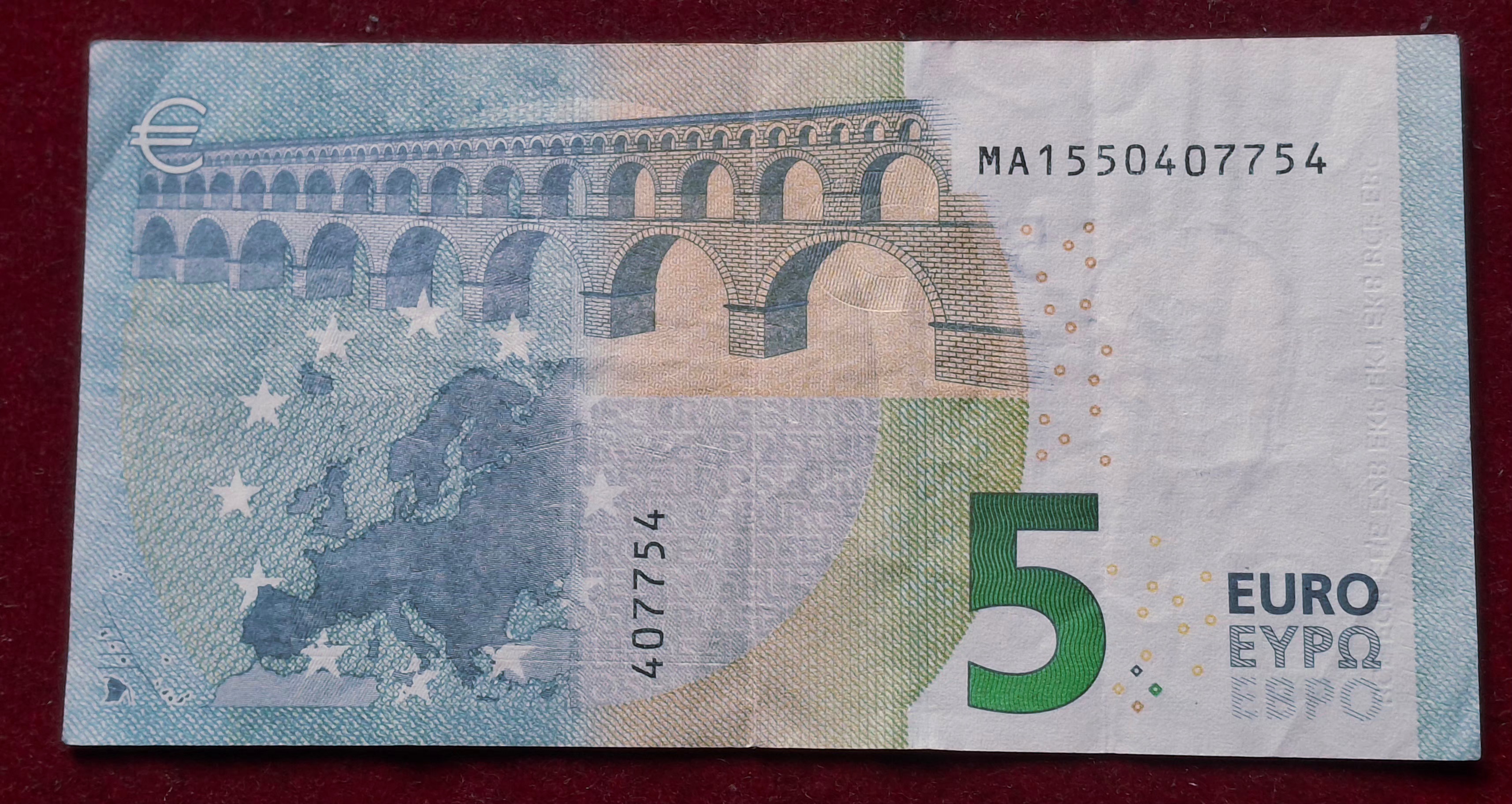 Eurozone 5 Euros Europa Series Rare World Note #B2