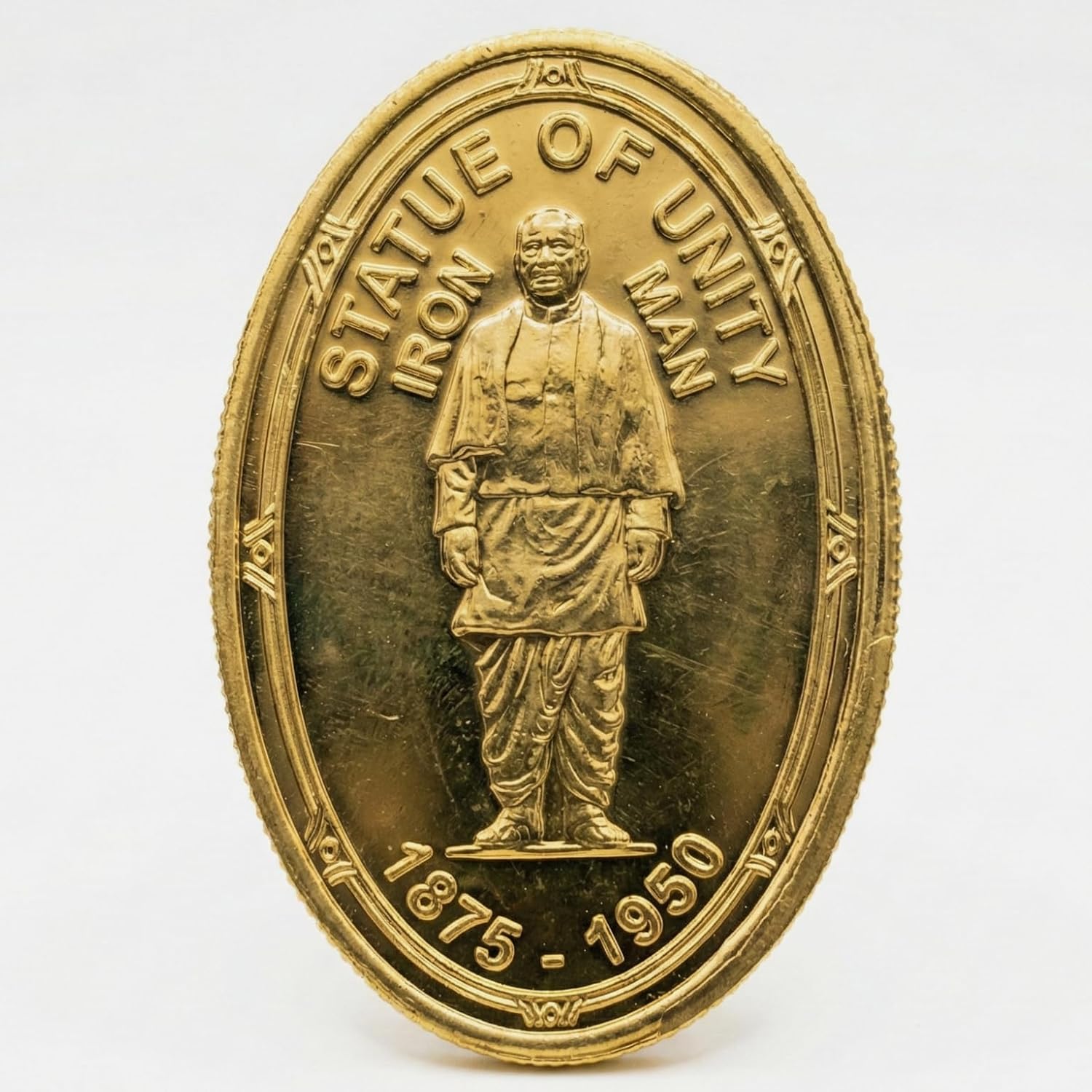 Statue of Unity IRON MAN 75 Rupya Rare 43 Gram Rare Beautiful Token Coin with BOX Stand