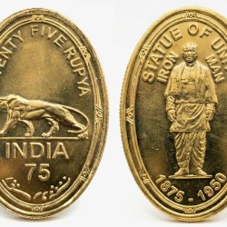 Statue of Unity IRON MAN 75 Rupya Rare 43 Gram Rare Beautiful Token Coin with BOX Stand