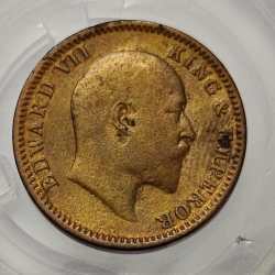 British India One Quarter Anna 1908 Sailana State Copper Coin High Grade Rare