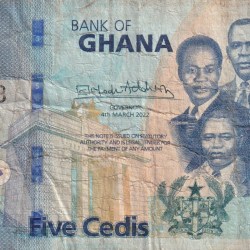 Ghana 5 Cedis Bank Note#B-2