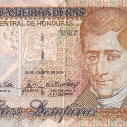 Honduras 100 Lempiras Rare Bank Note#B-2