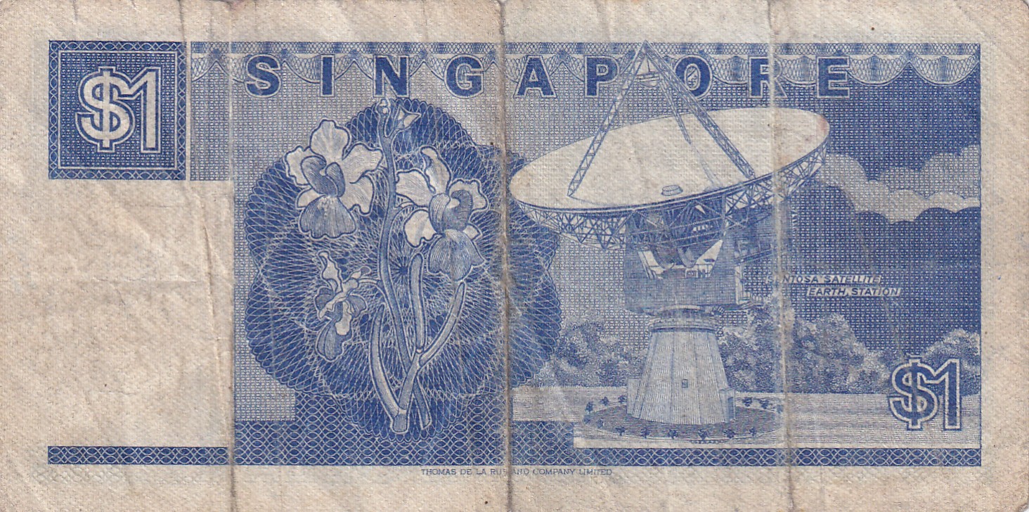 Singapore One Dollars Rare Bank Note#B-2