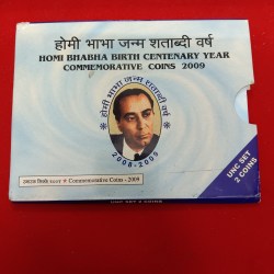 Homi Bhabha Birth Centenary Year Commarative Coins 2009 Year Bombay Texal