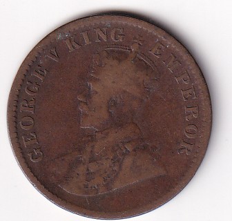 British India One Quarter Anna 1911 George V Rare Date Coin #D-230