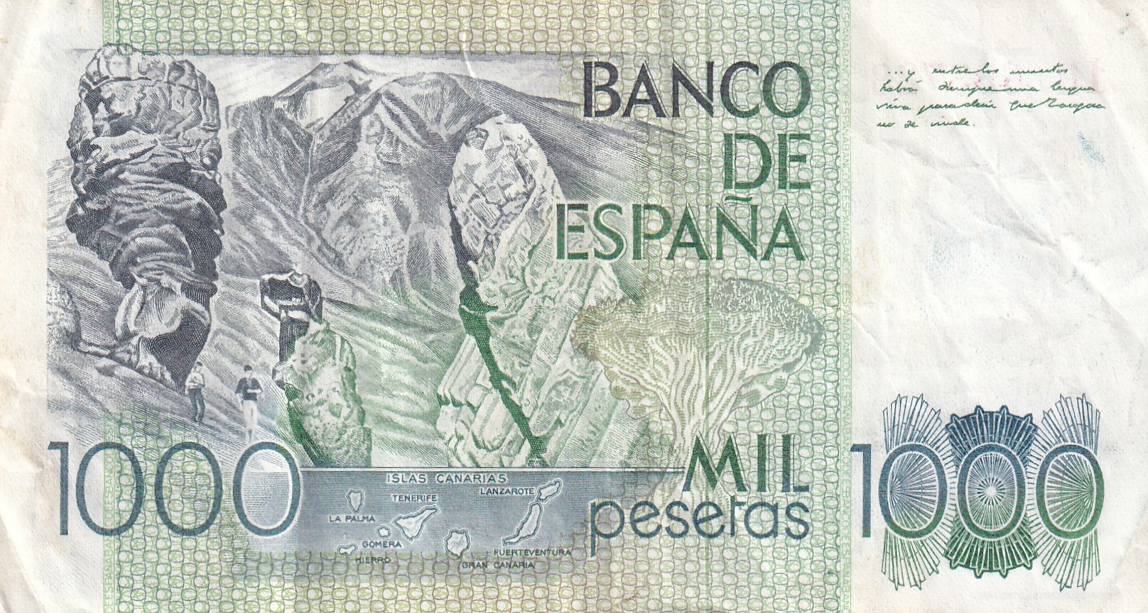 Spain 1000 Pesetas Rare Note
