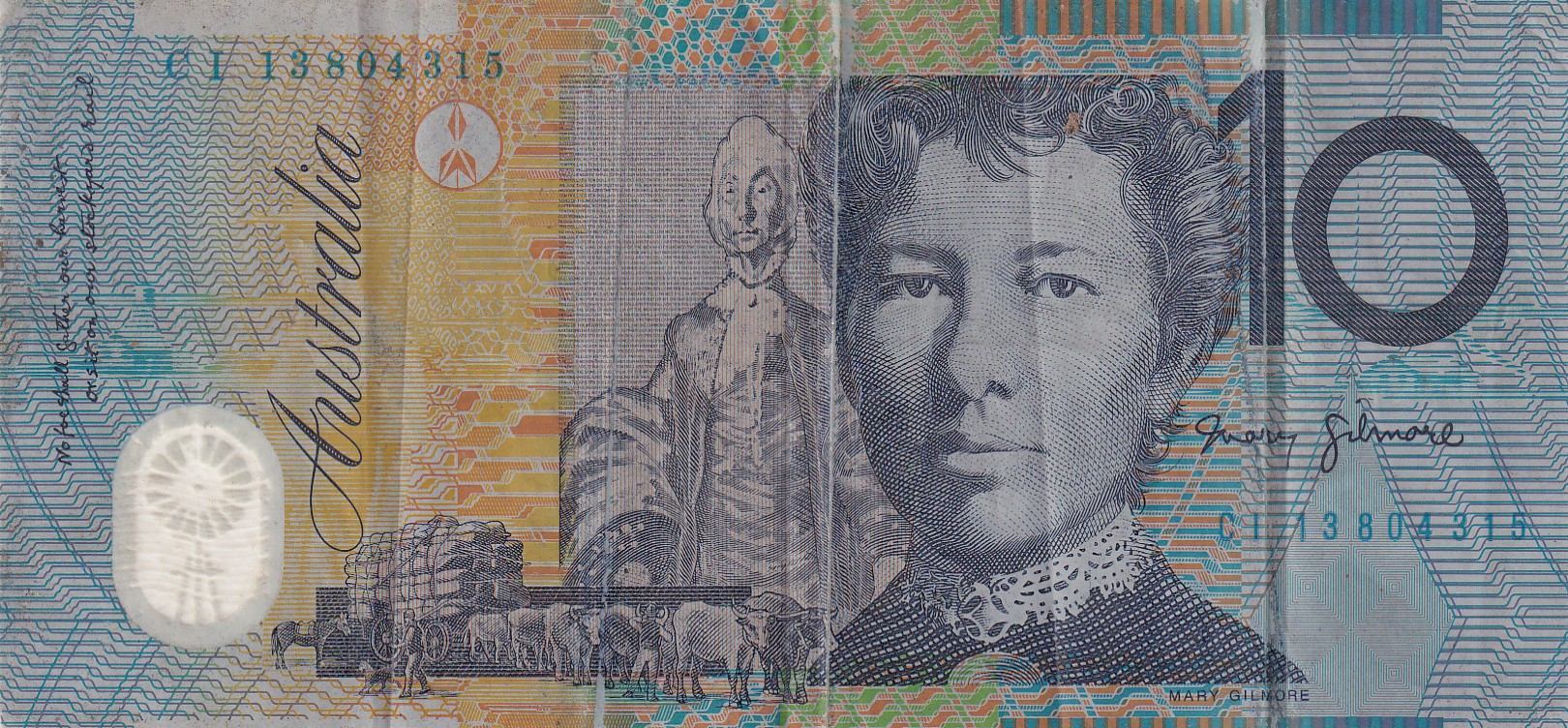 Australia 10 Dollars Polymer Note #B-2