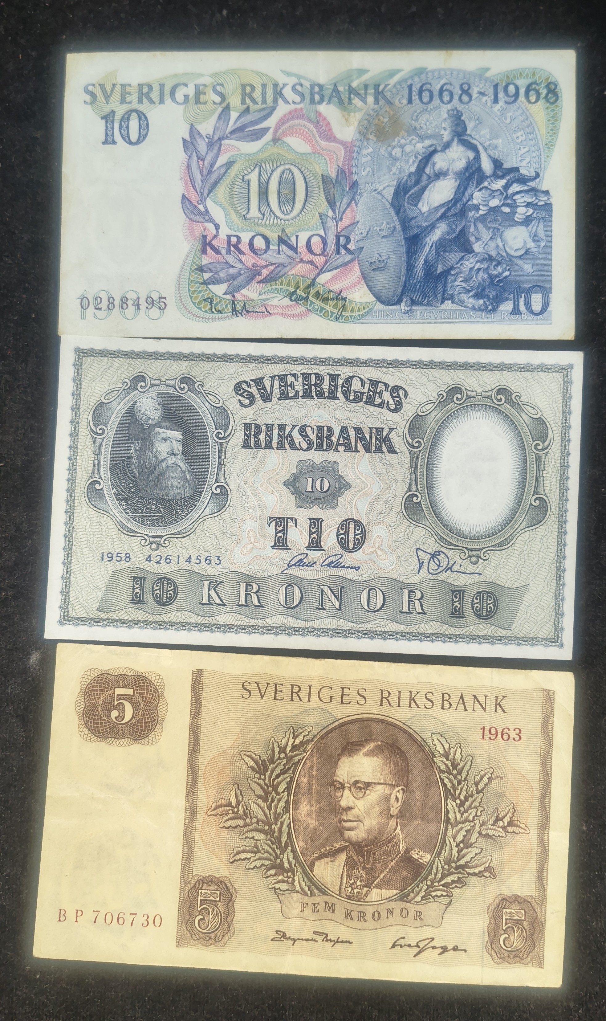 Sweden 10 Different Kronor Old Issue Rare (10 Note Set)