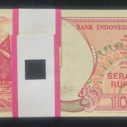 Indonesia 100 Rupiah Rare Serialpacket GEM UNC