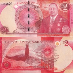 Tonga 2 Pa'anga - Tupou VI Rare UNC Note #Q