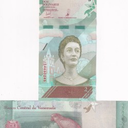 Venezuela 2 Bolívares GEM UNC Rare Note