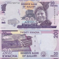 Malawi 20 Kwacha GEM UNC Rare Note