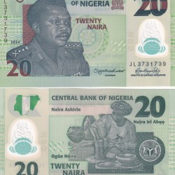 Nigeria 20 Naira GEM UNC Rare Polymar Note