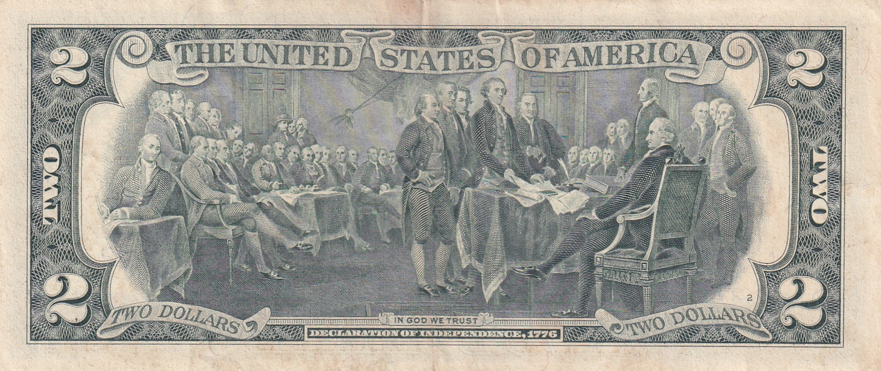 United States 2 Dollars (B) Logo Federal Reserve Note Extra Fine Condition Rare Note #B2