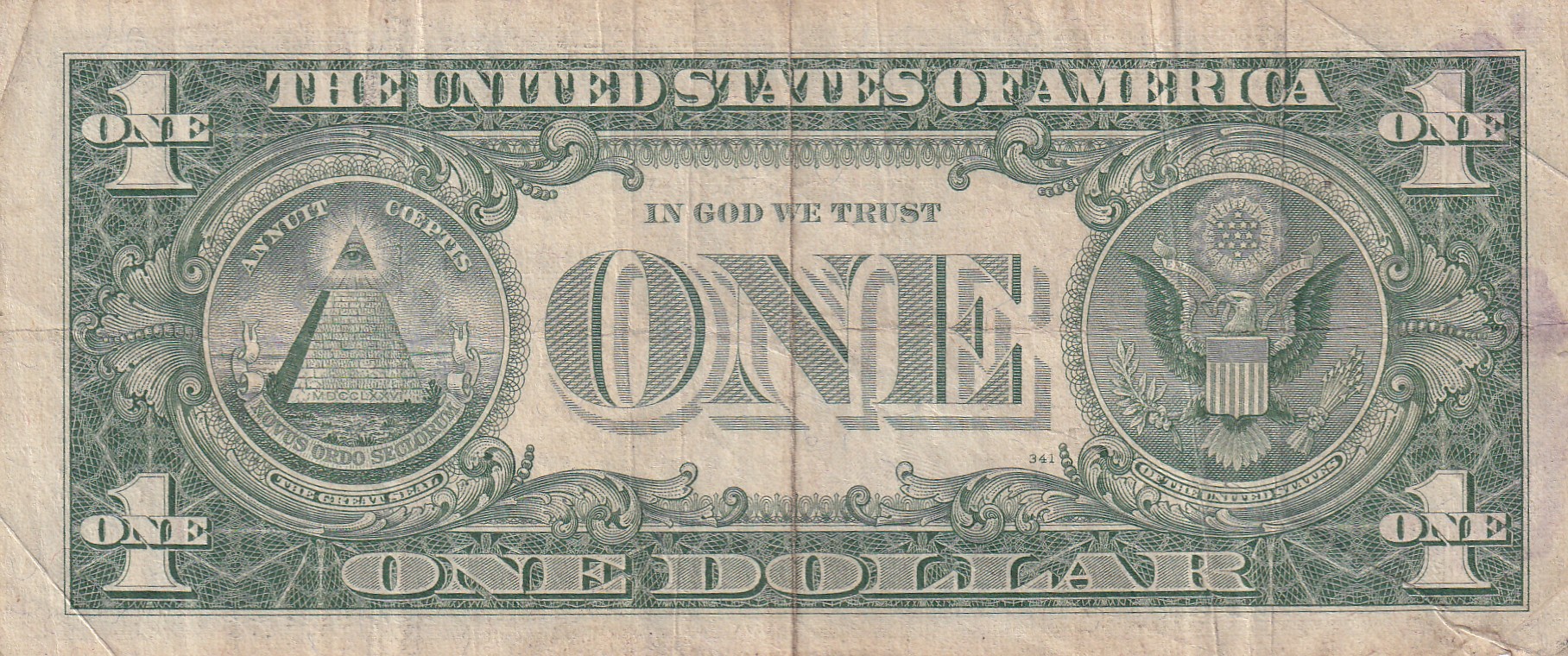 United States 1 Dollar (1957) Silver Certificate, Blue Seal Rare World Note #B2