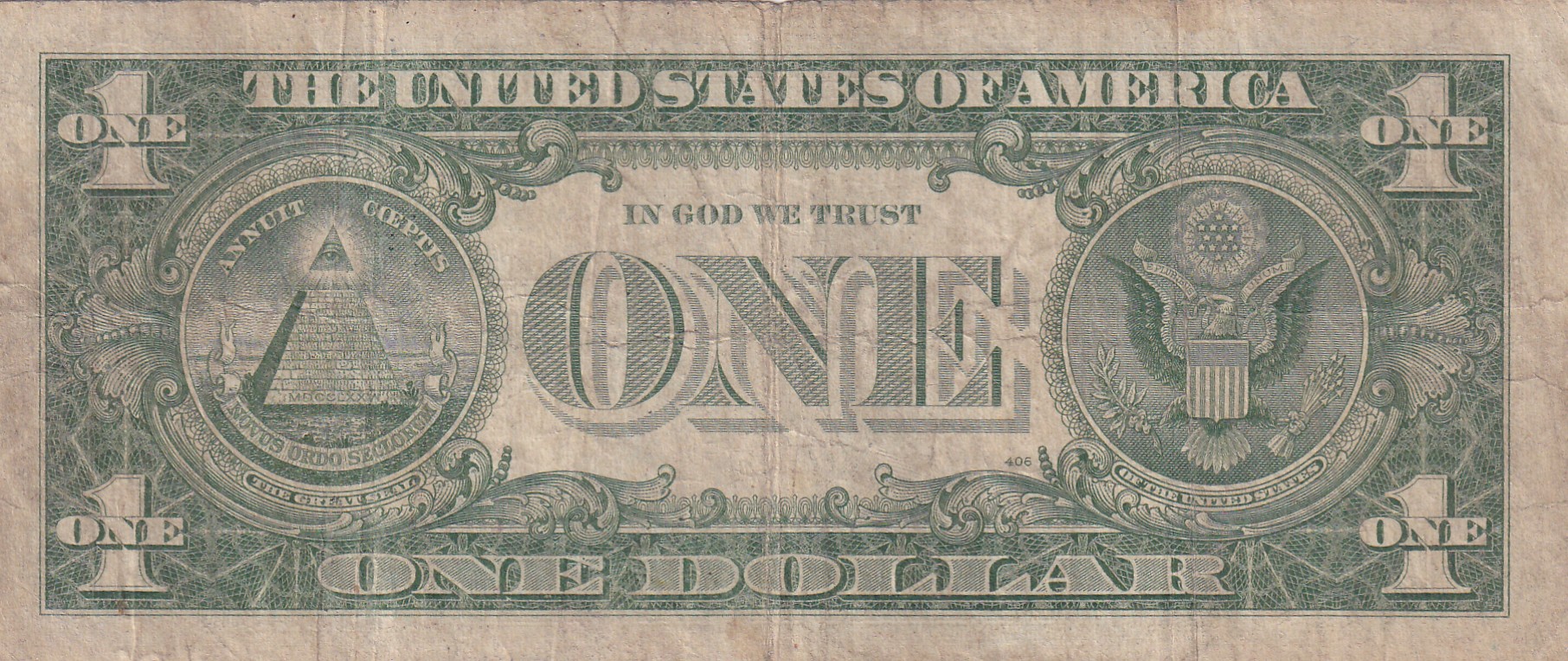 United States 1 Dollar (1957) Silver Certificate, Blue Seal Rare World Note #B2