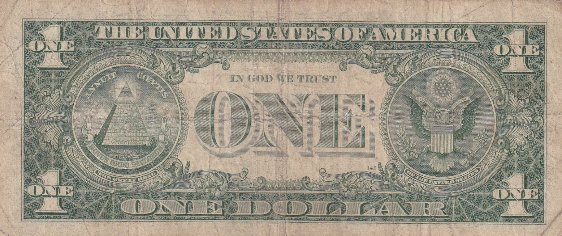 United States 1 Dollar (1957) Silver Certificate, Blue Seal Rare World Note #B2