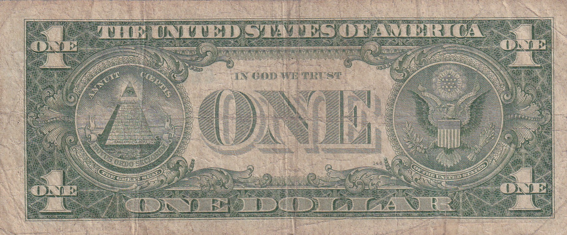 United States 1 Dollar (1957) Silver Certificate, Blue Seal Rare World Note #B2