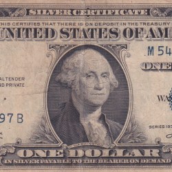 United States 1 Dollar (1935) Silver Certificate, Blue Seal Rare World Note #B2