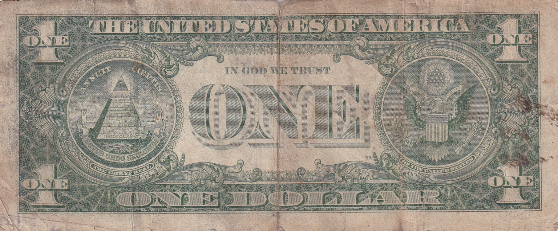United States 1 Dollar (1957) Silver Certificate, Blue Seal Rare World Note #B2