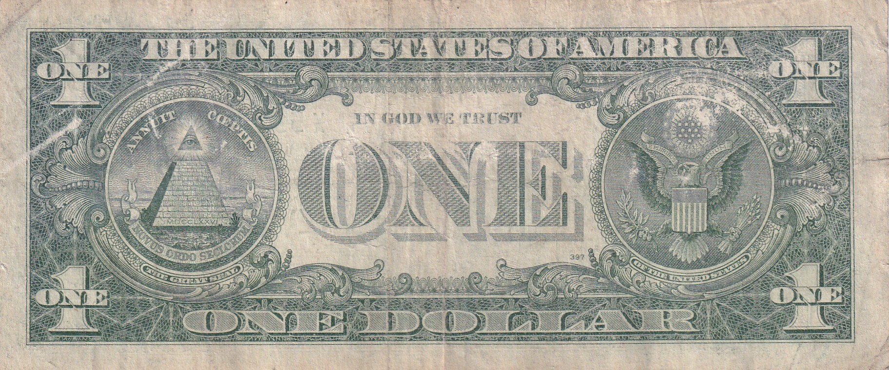United States 1 Dollar (1957) Silver Certificate, Blue Seal Rare World Note #B2