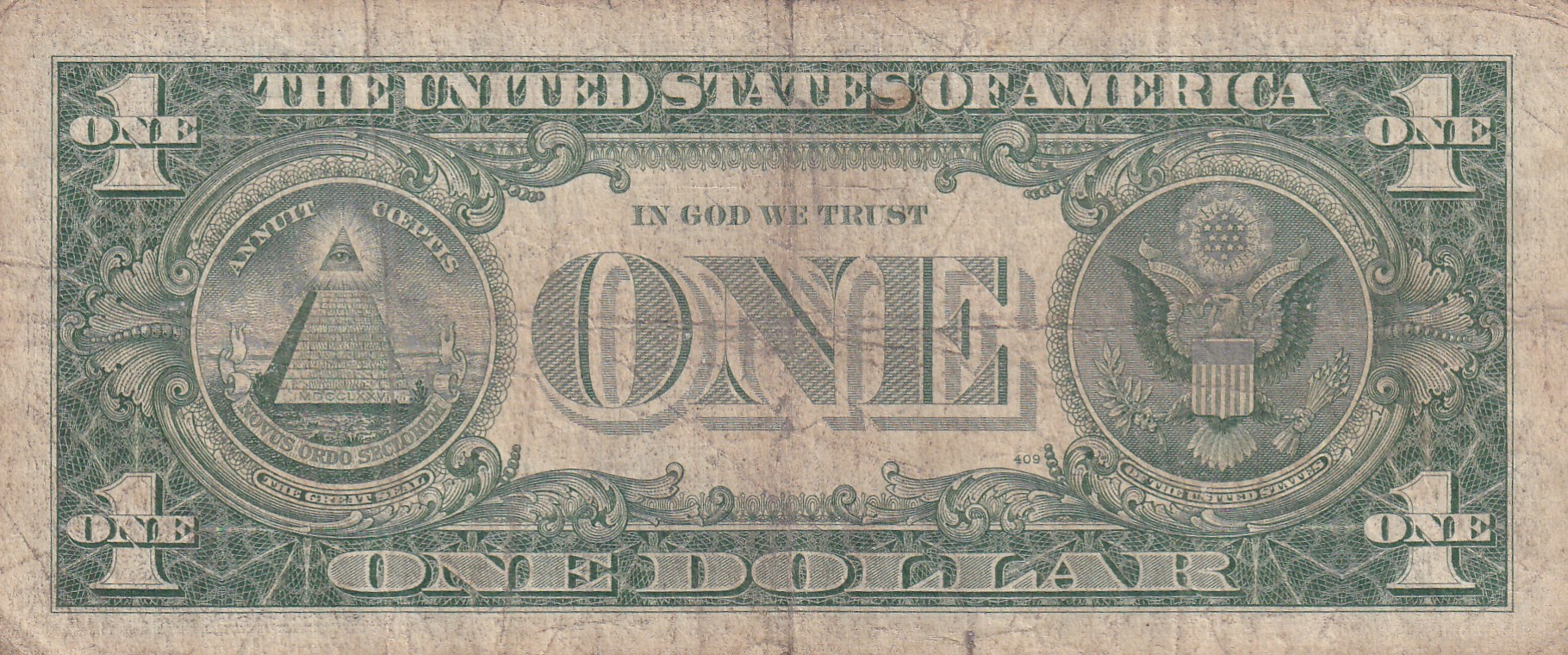 United States 1 Dollar (1957) Silver Certificate, Blue Seal Rare World Note #B2