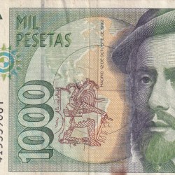 Spain 1000 Pesetas Rare World Note #B2