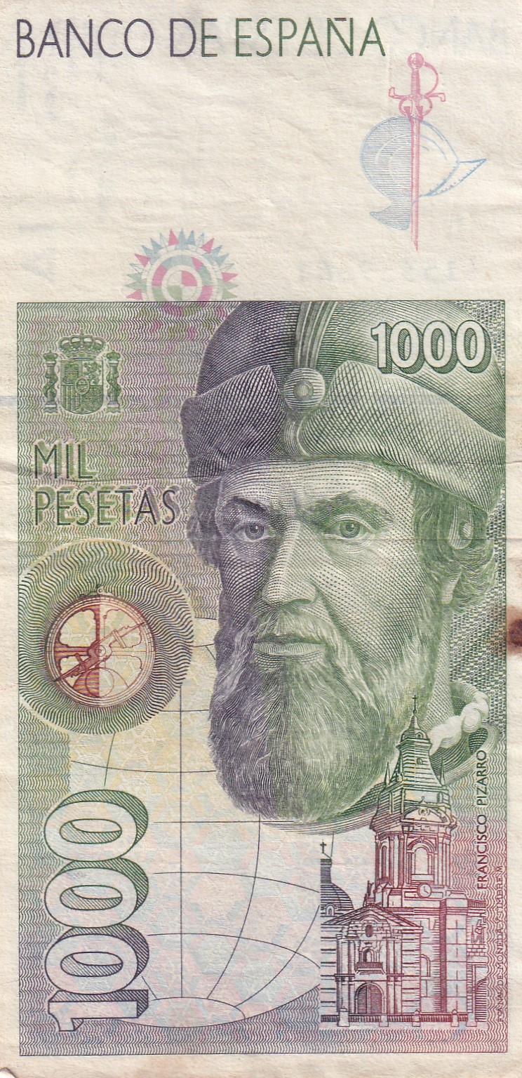 Spain 1000 Pesetas Rare World Note #B2