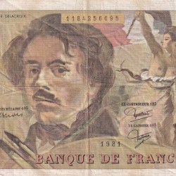 100 French Francs (Eugene Delacroix) Rare World Note#B2