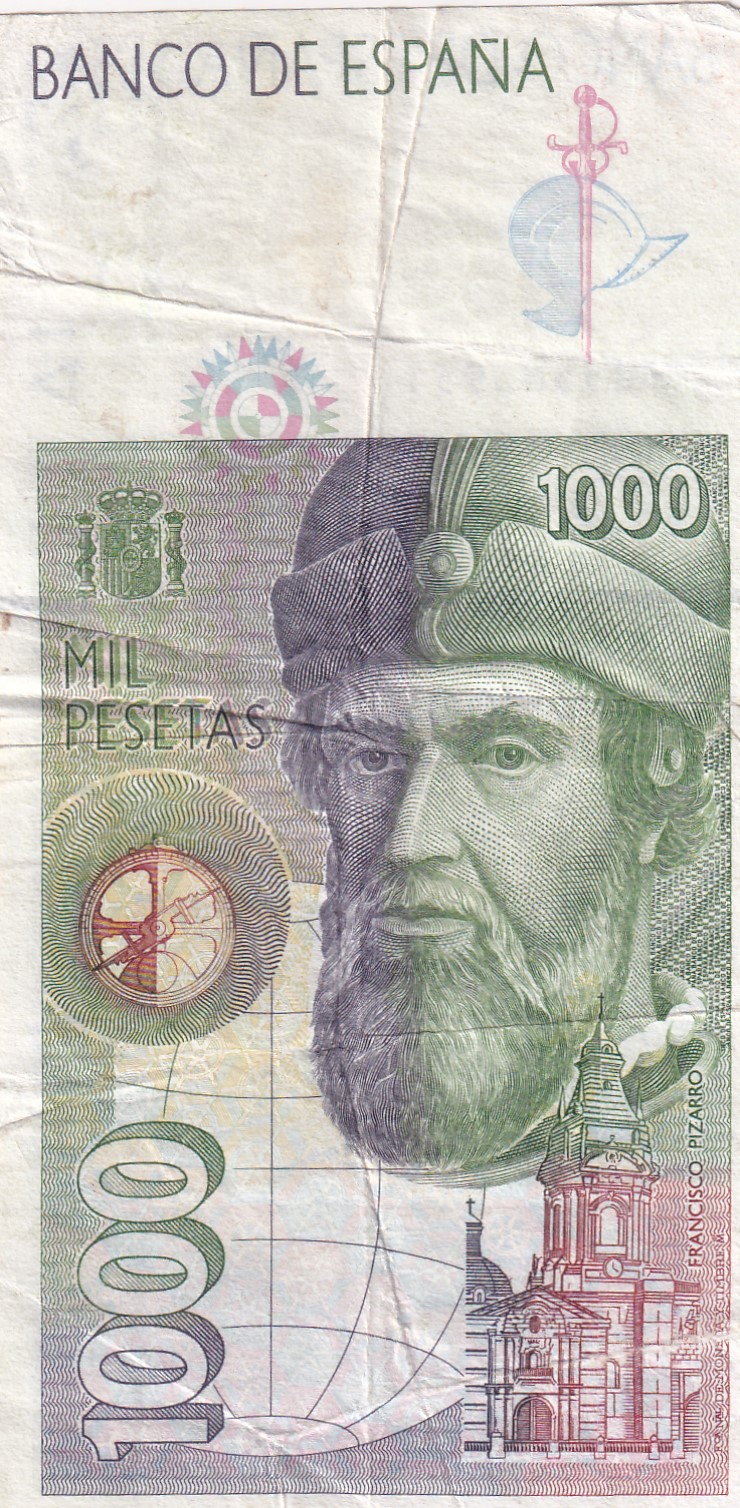 Spain 1000 Pesetas Rare World Note #B2