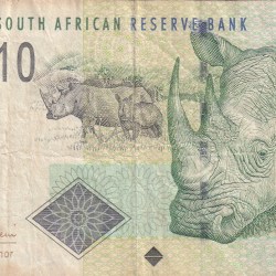 South Africa 10 Rand Rare World Note#B2