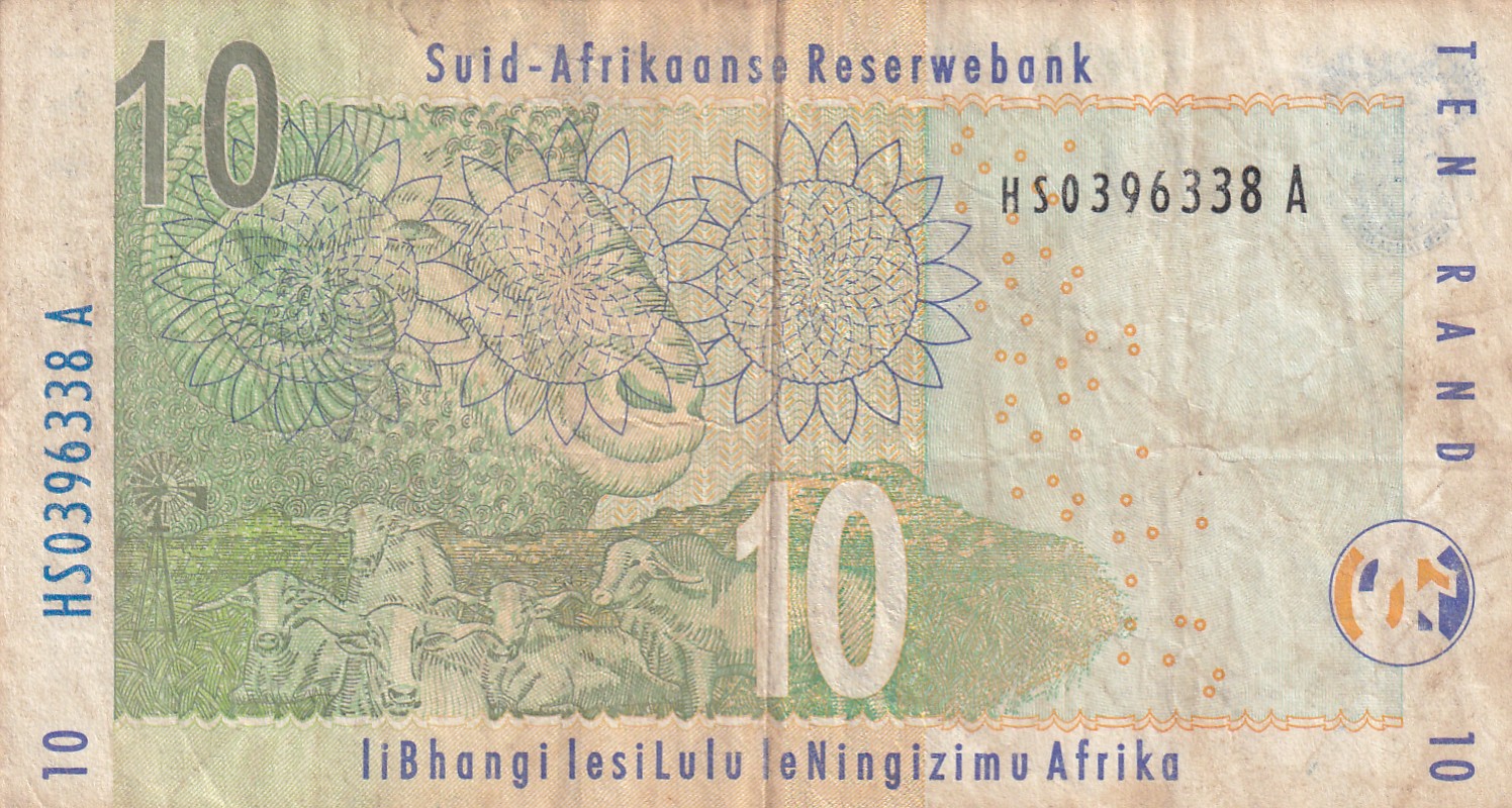 South Africa 10 Rand Rare World Note#B2