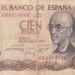 Spain 100 Pesetas Rare World Note#B2