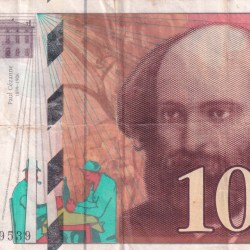 France 100 Francs Paul Cézanne Rare World Note #B2