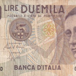 Italy 2000 Lire Marconi Rare World Note#B2