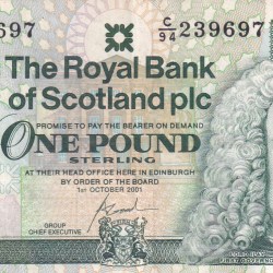 Scotland 1 Pound Royal Bank of Scotland Rare World Note #B2