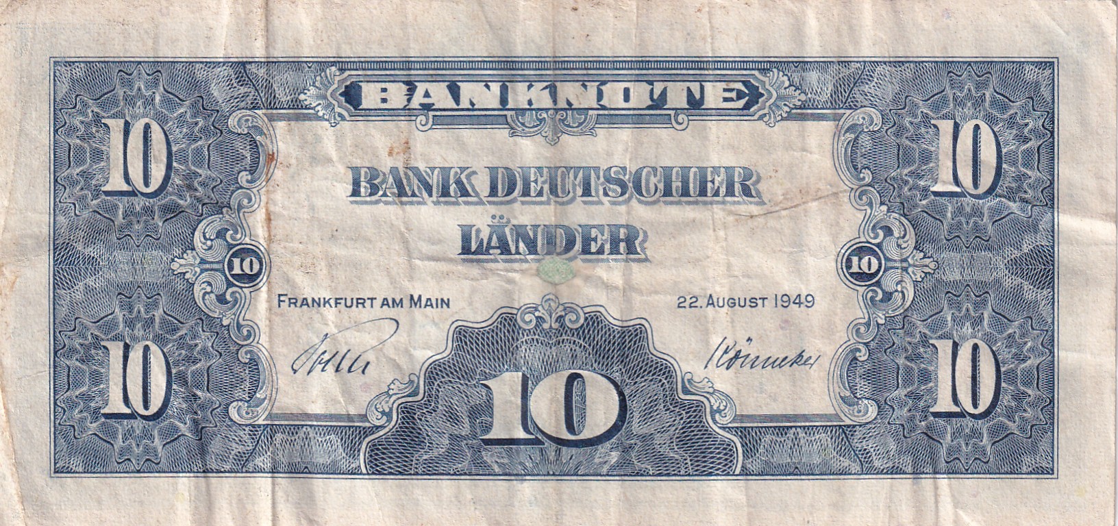 Germany 10 Deutsche Mark Rare World Note#B2