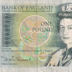 United Kingdom › England 1 Pound - Elizabeth II Sir Isaac Newton Rare World Note #B2