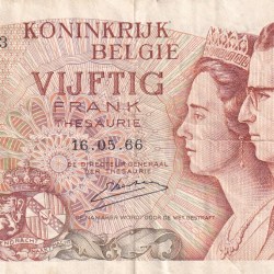 Belgium 50 Francs (Baudouin I) Rare World Note#B2