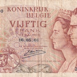 Belgium 50 Francs (Baudouin I) Rare World Note#B2