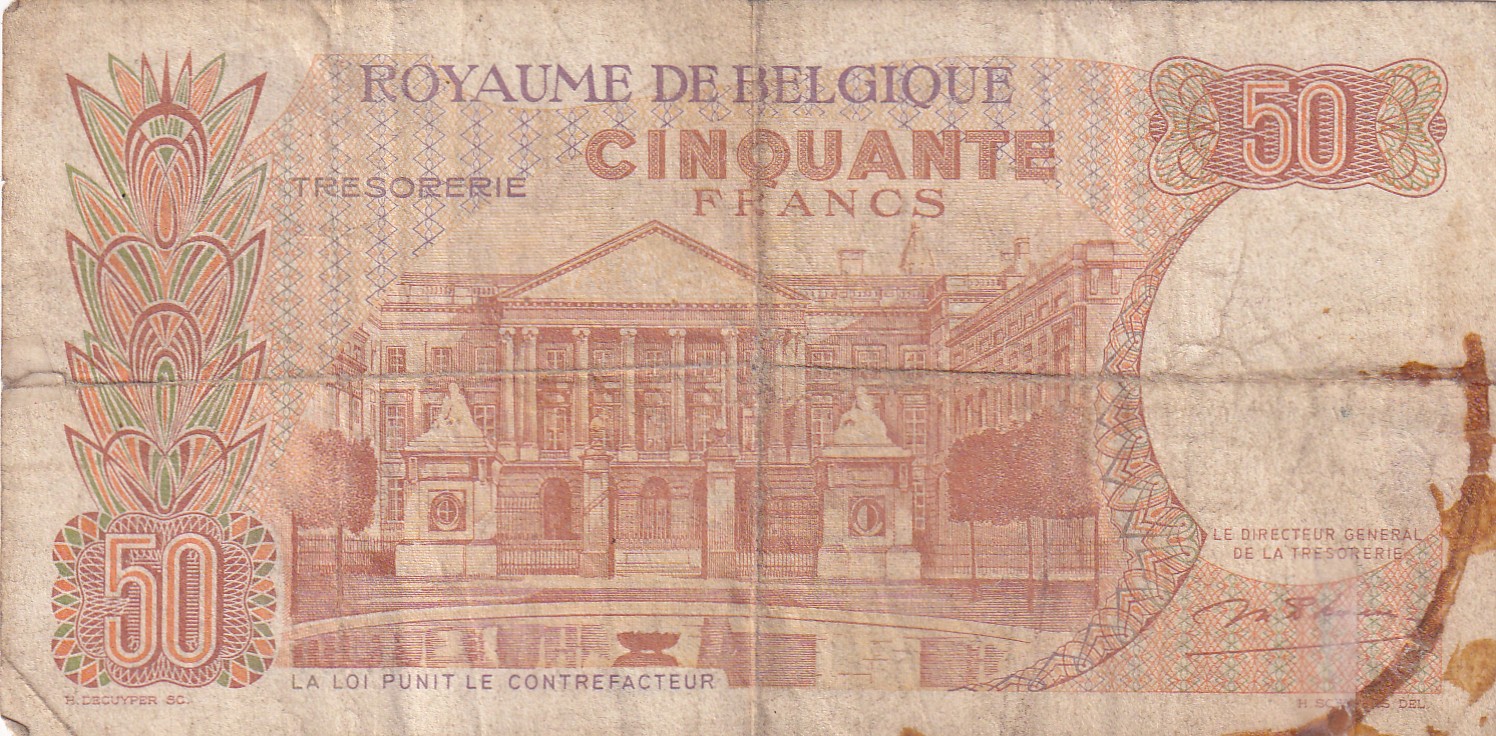 Belgium 50 Francs (Baudouin I) Rare World Note#B2