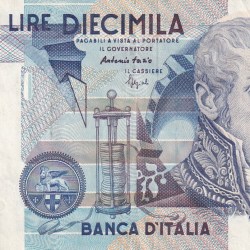Italy 10 000 Lire (Volta) Rare World Note#B2