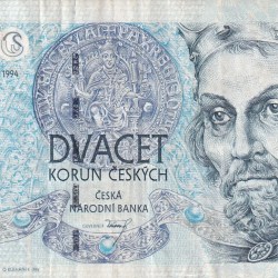 Czech Republic 20 Korun Rare World Note#B2